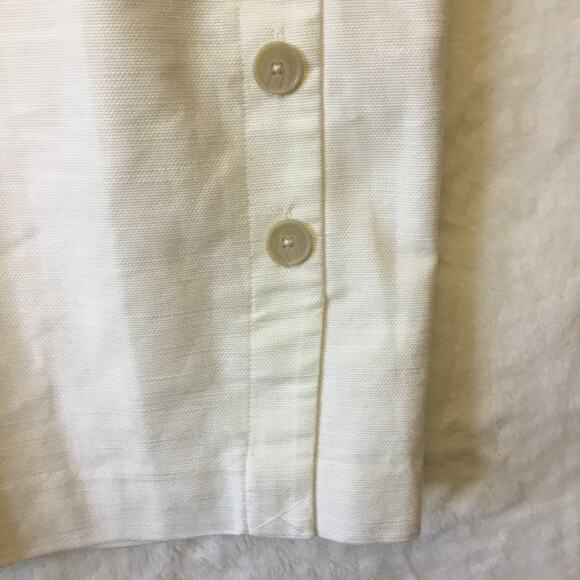 Loft White Button Detail Pencil Skirt - Picture 2 of 11